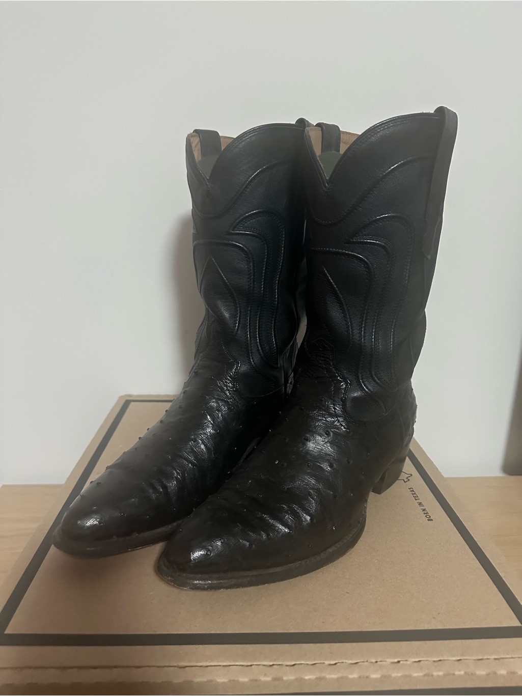 Tecovas Original Womenâs Jessie Ostrich Cowboy Boots Size 12b